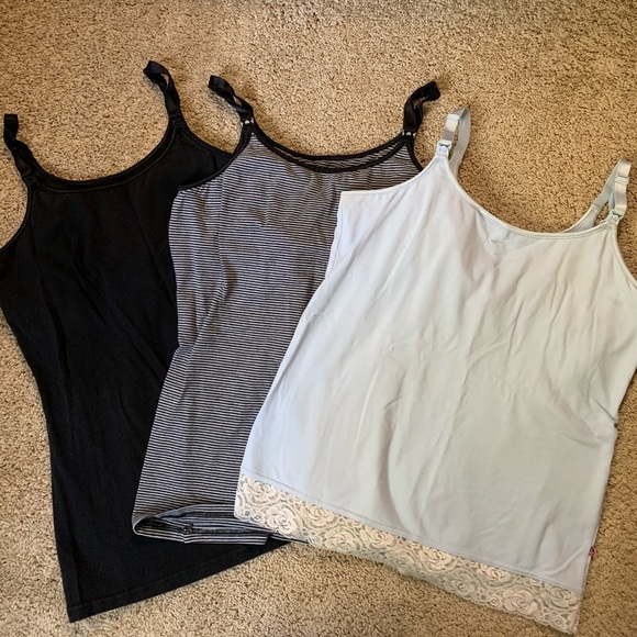 glamourmom Tops - Lot of 3 Glamourmom nursing tanks size L